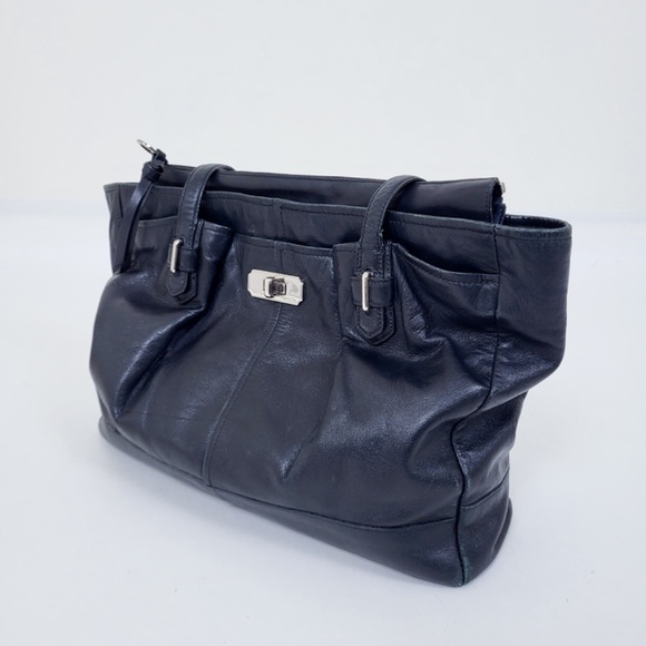 Coach Chelsea Leather Handbag black shoulder bag straps handles purse tote - Picture 11 of 16